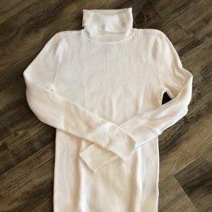 Ralph Lauren white ribbed turtleneck sweater